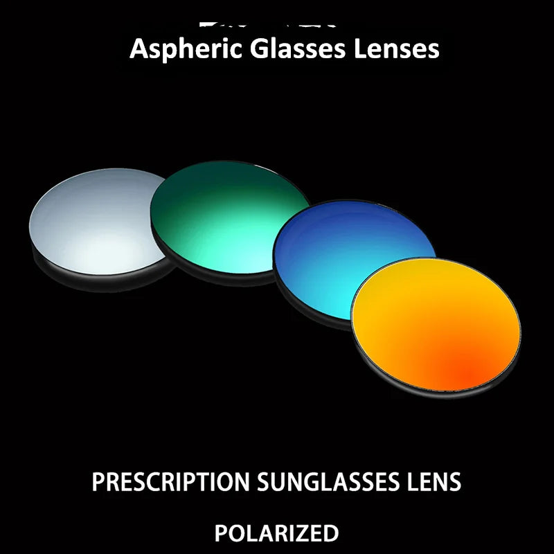 Polarized Optical Sunglasses Lenses 1.56 1.61 1.67 Mirror Prescription Myopia Aspheric UV400 Driving Sun Glasses colorful Lens