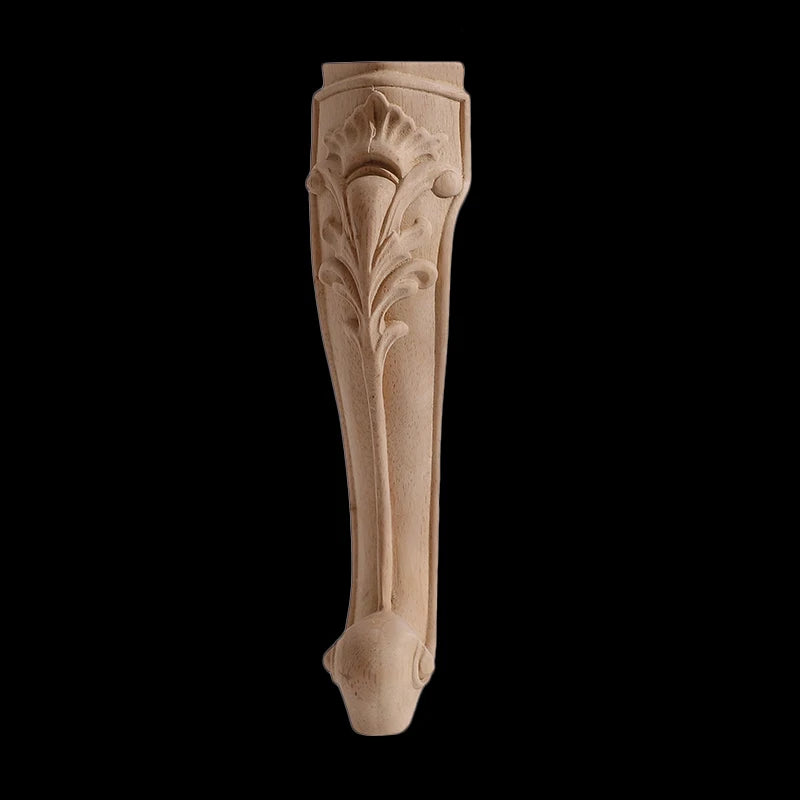 Furniture With Solid Wood Legs Carving Flower Sofa Seat TV Cabinet Feet No Paint Drop Ship Replace Home Decoration Accessories