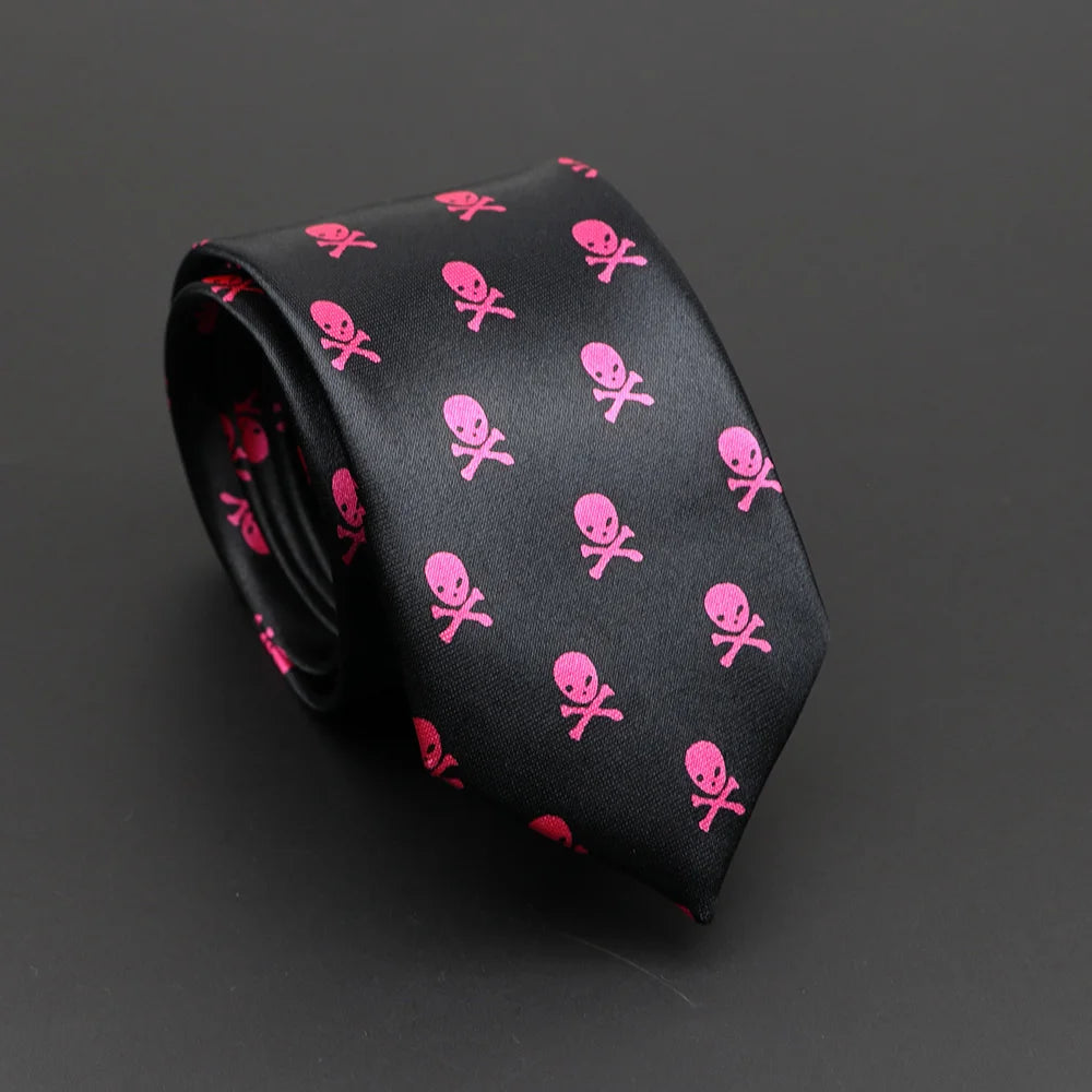 Classic Musical Notes Printed Tie Silky Narrow Neckties Slim Smooth Piano Guitar Necktie Simple Elegant Trendy Unisex Ties Gift