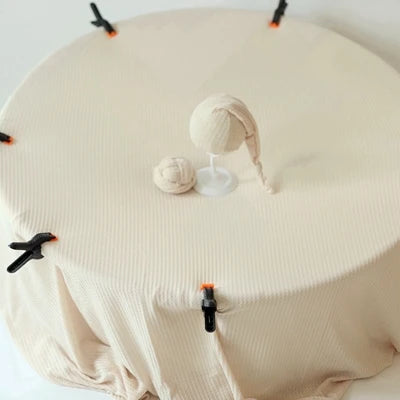 150 *150 Baby Photography Set Bebe Bean bag Background Newborn Photography Props Waffle Cloth Backdrop Frame Stand Fabrics