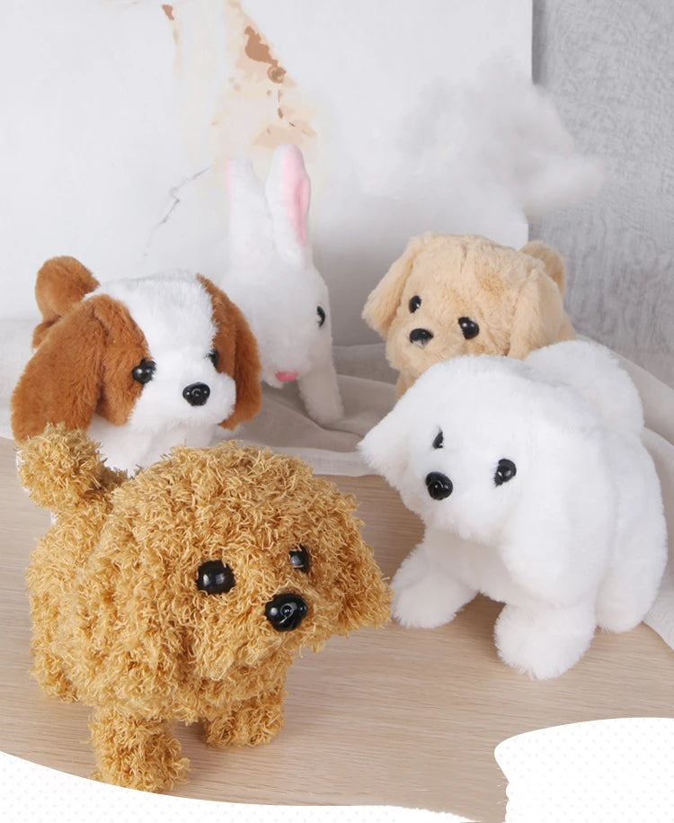 Plush Puppy Electronic Toy Dog Adorable Kids' Smart Interactive Walks Barks Jumps Wags Tail Baby Birthday Gift