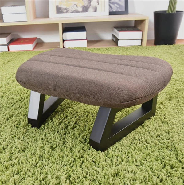 Meditation Bench and Cushion Set with Removable Fabric Cover, Handcrafted Stool, Yoga and Wellness, Meditation