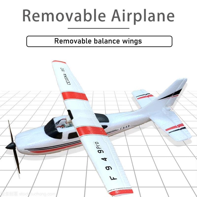 2022 Newest F949 Pro version 2.4G 3Ch RC Airplane 3D/6G Fixed Wing Plane CESSNA182 Outdoor Toys  RTF With Gyroscope 1020 motor