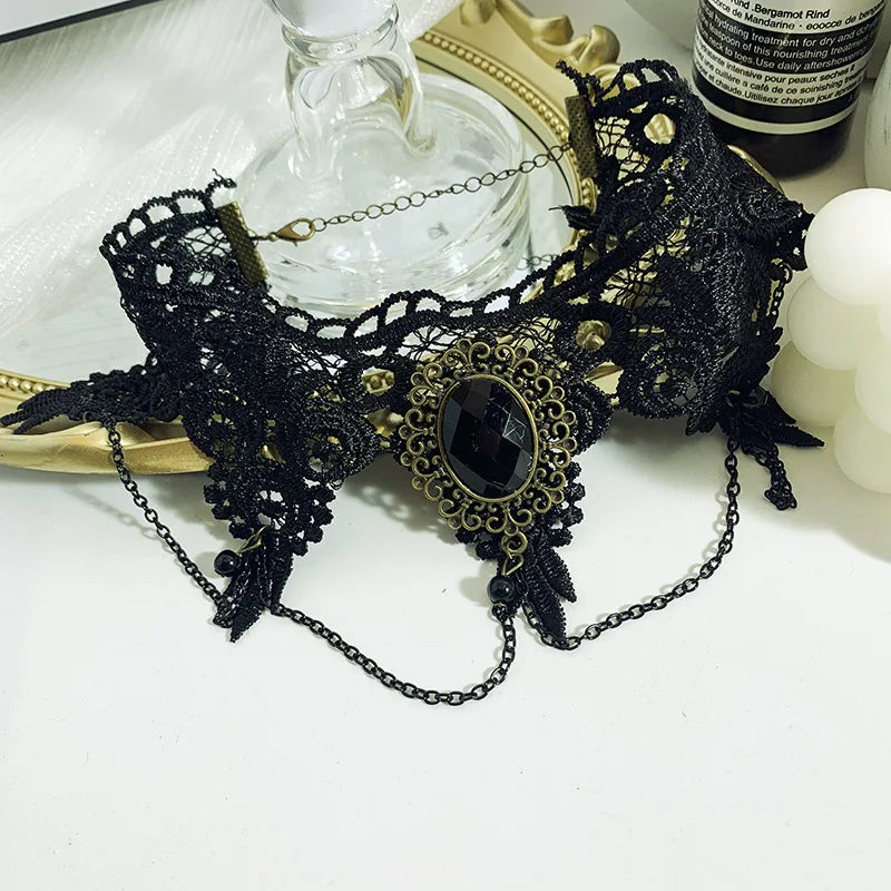 Exaggerate elegant temperament deserve choker necklace Lace fashion necklace womens chokers rhinestone choker gargantilha choker