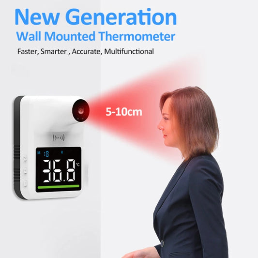 LCD Digital Infrared Thermometer Wall Mounted Non-contact Thermometer Laser Infrared Thermometer