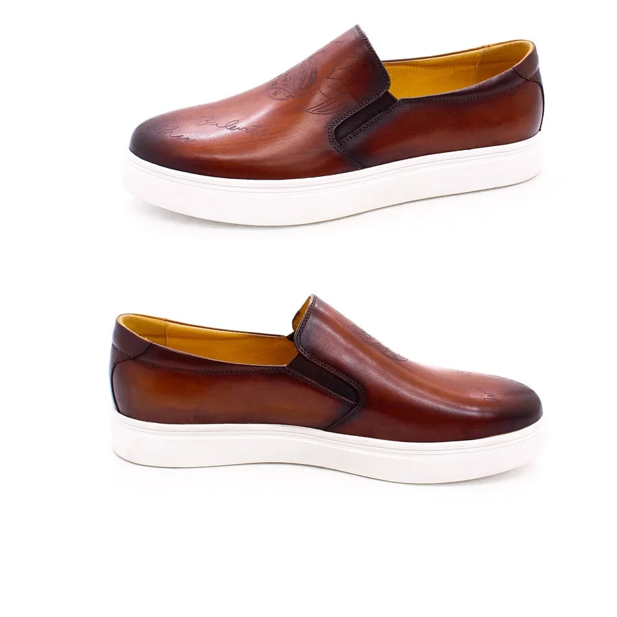 Genuine Leather Casual Men's Shoes High-grade Handmade Fashion Comfortable Leather Shoes Daily Dating Loafers Formal Party Shoes