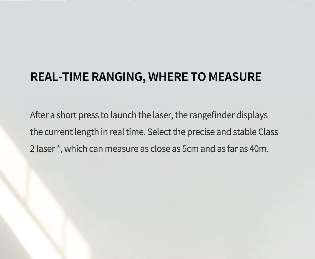 Xiaomi Mijia Smart Laser Rangefinder Real Time Distance Meter LCD Display Laser Range Finder Tape Measure Work with Mijia APP