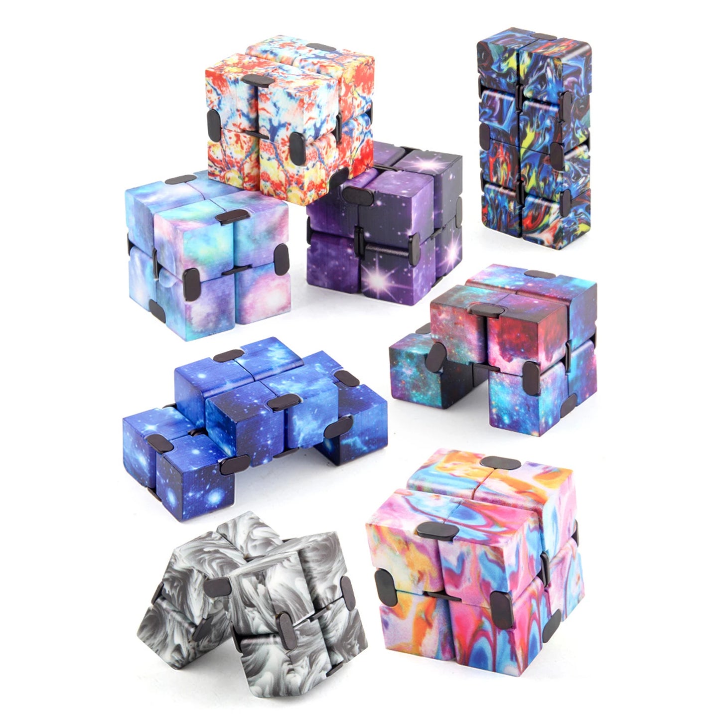 2024 New Fidget Toy Autism Anti Stress Relief Infinity Cube Magic Cube Office Flip Cubic Puzzle Stop Stress Reliever Autism Toy