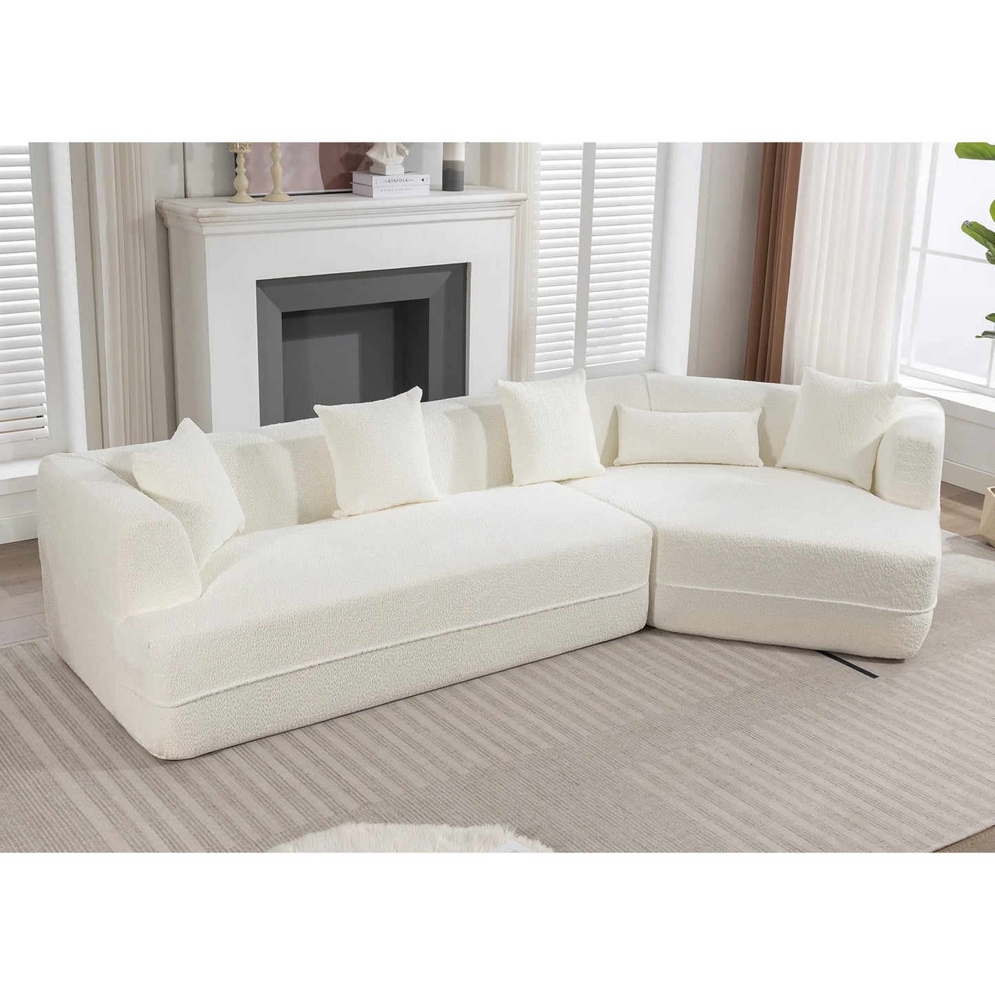 New Extended Edition Modular Sofa Set Convertible Modern Minimalist Style for Apartment & Hotel Living Rooms