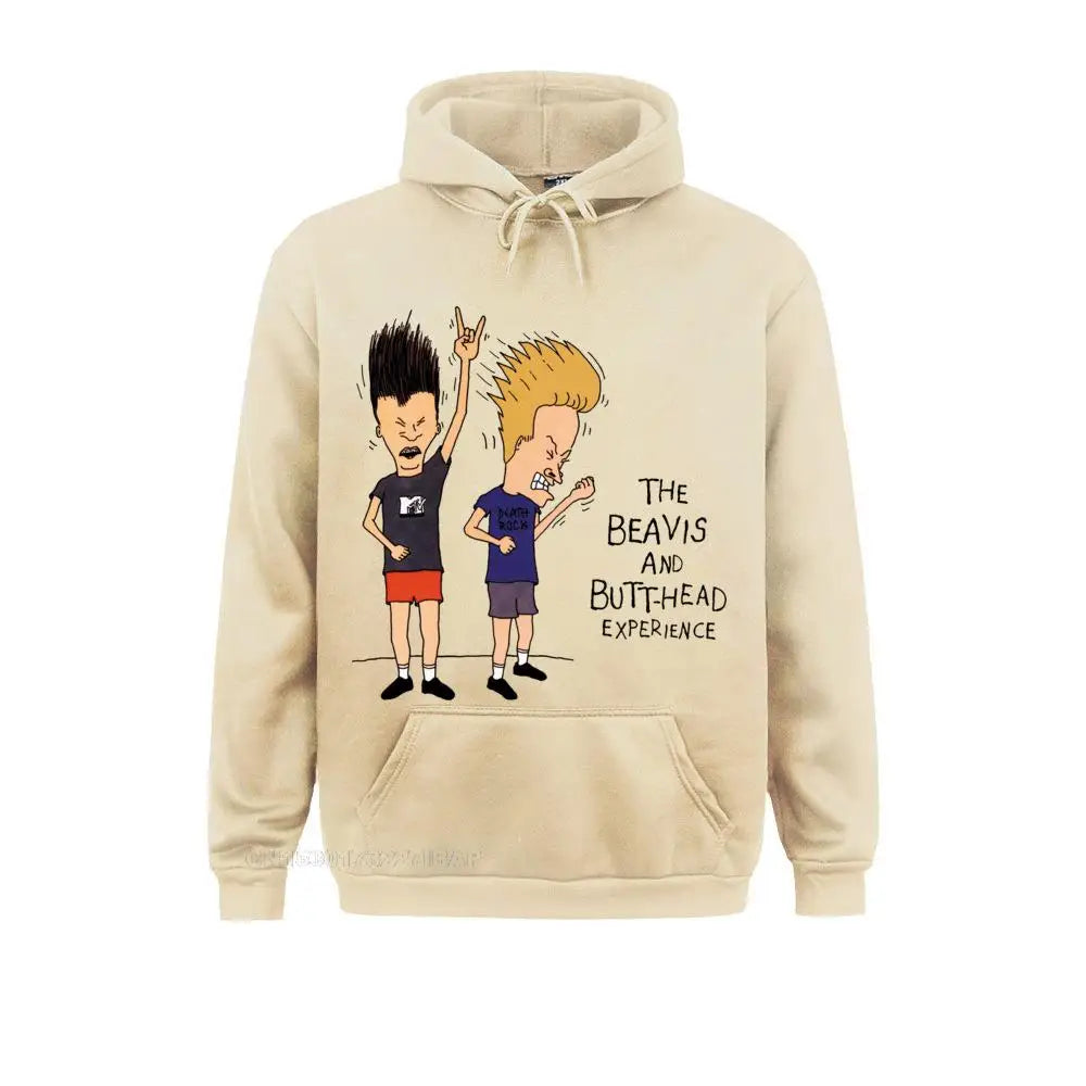 Men JackeSweatshirt Rock Music Beavis And Butthead Youth Sportswear Cotton Great Mens Oversized Harajuku Hoodies Custom