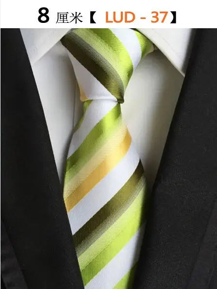 New Classic Silk Men's Ties Neck Ties 8cm Plaid Striped Ties for Men Formal Business Luxury Wedding Party Neckties Gravatas