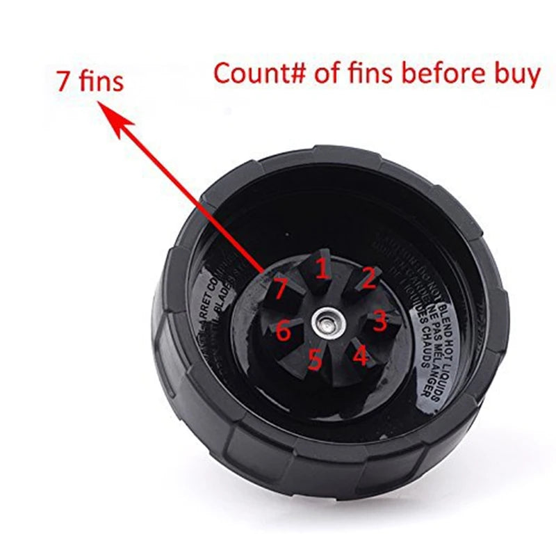 7 Fins Blender Blade Replacement Parts Suitable for Nutri Ninja Auto iQ BL682-30 BL642-30 BL450-30 BL482-30 BL687CO-30
