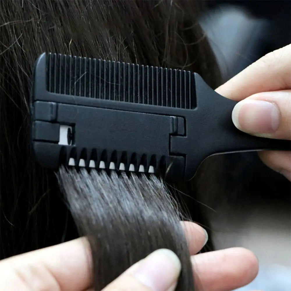 Hair Salon Scissor Hair Styling Thinning Hair Trimmer with Razor Blades Thinning Comb Hair Cutting Comb Hairdressing Tool