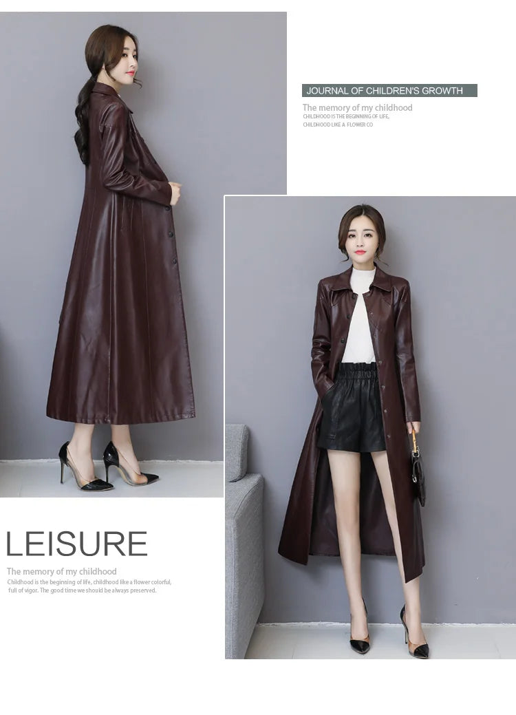 New Women Sheepskin Coat Autumn Winter 2025 Fashion Keep Warm Long Jacket Thicken Sheep Leather Coat Suede Outerwear Female