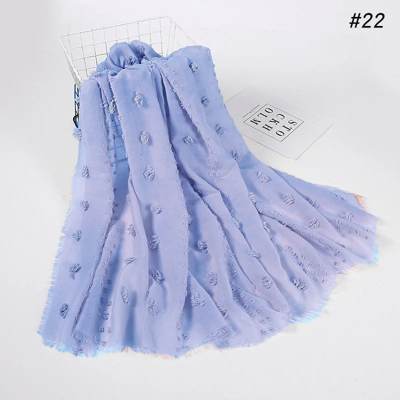 New islamic Hijab Femme Musulman Malaysia Hijabs Flocked Bubble Fashion Scarf Hijab For Muslim Women Stretch Headscarf
