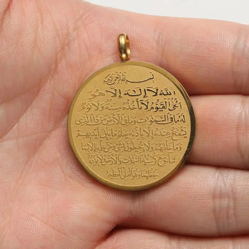Islamic Bible Runes Glossy Pendant Keychain Arabian Messenger of God Eid Mubarak Jewelry for Men and Women