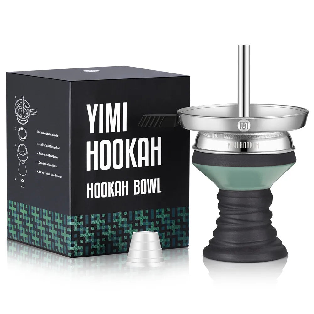 Yimi Hookah Premium Stone Shisha Head With Charcoal Holder Pipe Screen Shisha Bowl Chicha Accessories
