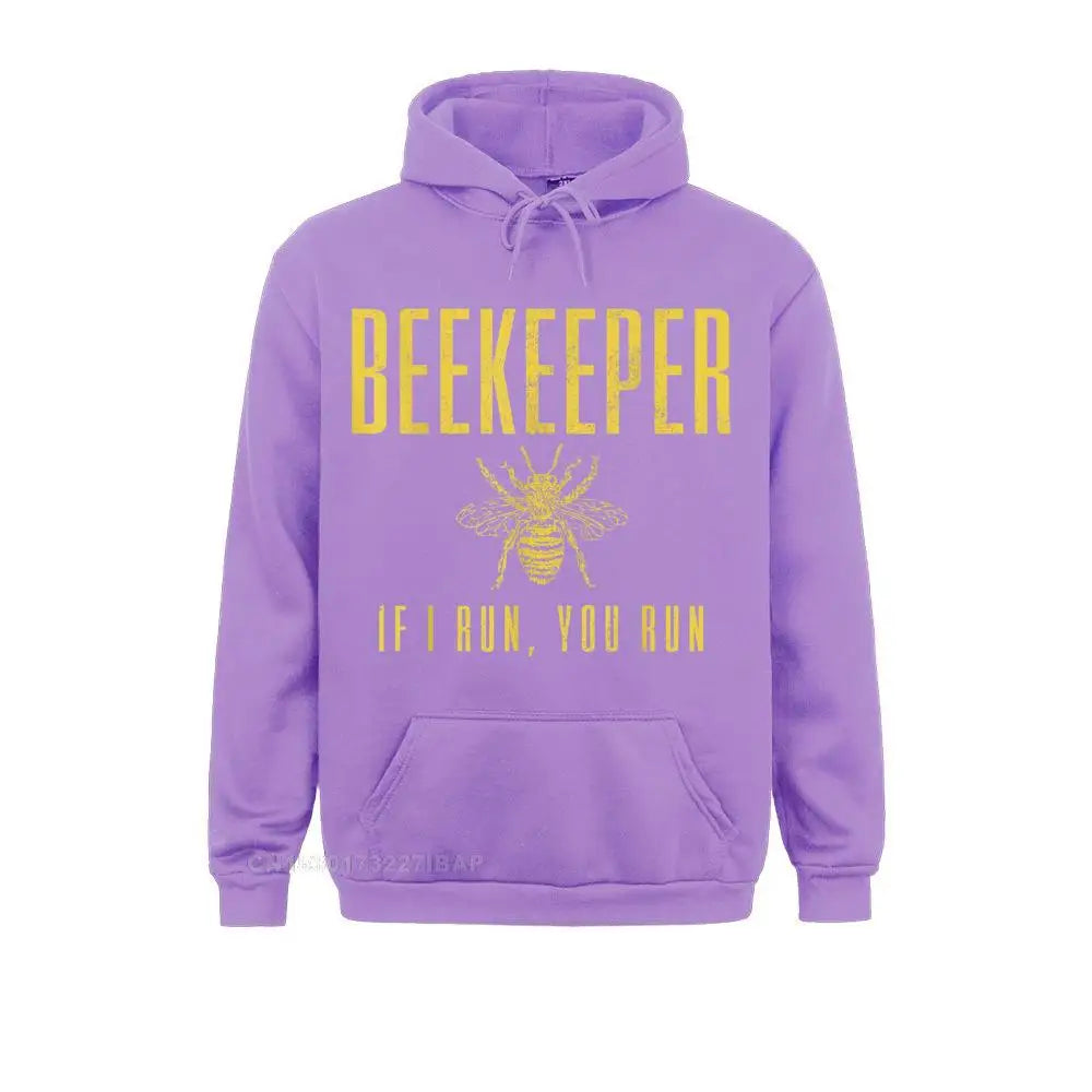 Mens Beekeeper If I Run You Run Funny Beekeeping Beekeeper Hoodie Brand Women Hoodies Family Sweatshirts Long Sleeve Clothes