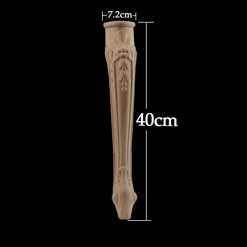 Furniture With Solid Wood Legs Carving Flower Sofa Seat TV Cabinet Feet No Paint Drop Ship Replace Home Decoration Accessories