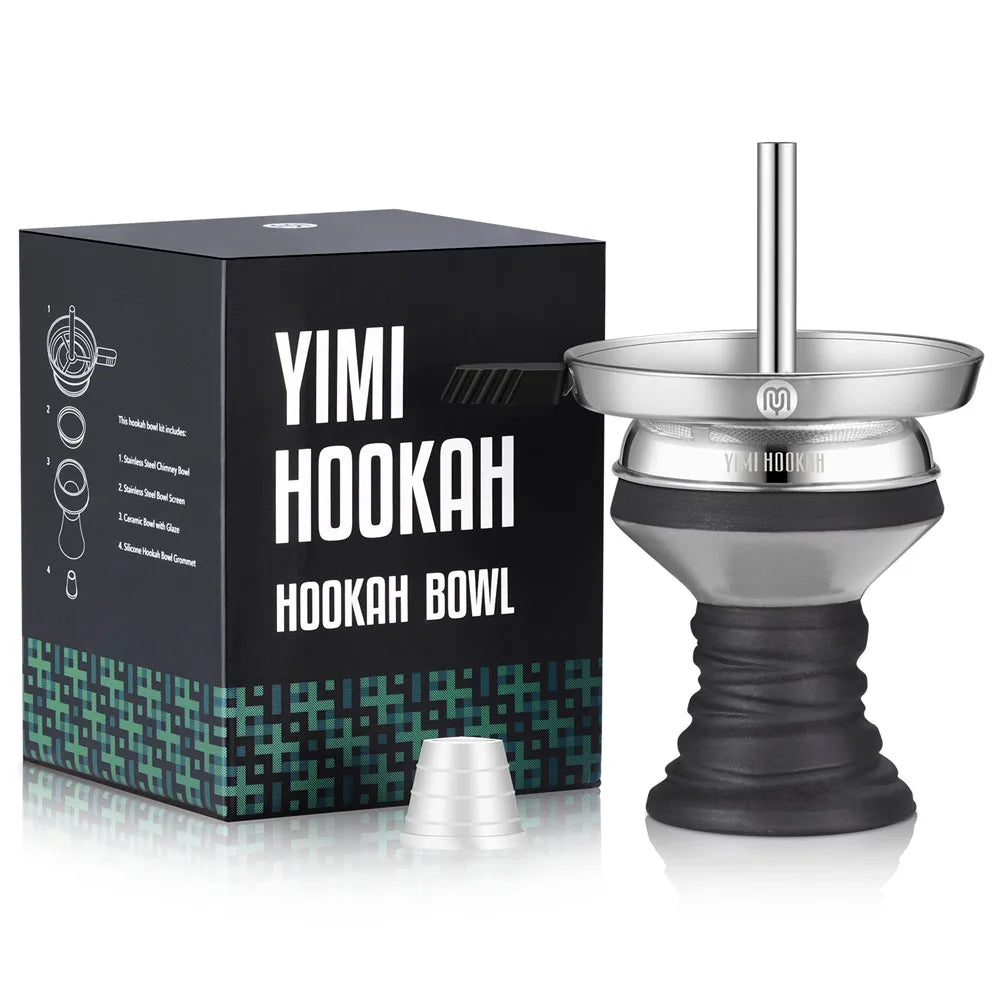 Yimi Hookah Premium Stone Shisha Head With Charcoal Holder Pipe Screen Shisha Bowl Chicha Accessories