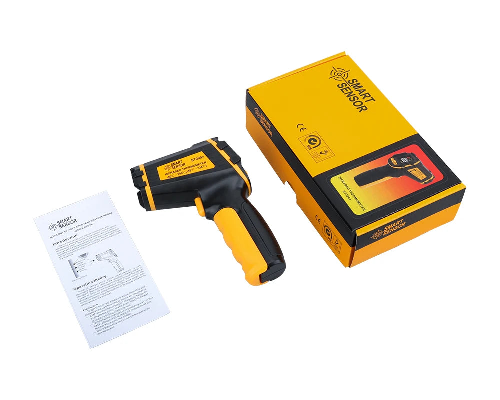 Digital Infrared Thermometer Laser Temperature Meter Non-contact Pyrometer Imager Hygrometer IR Termometro Color LCD Light Alarm