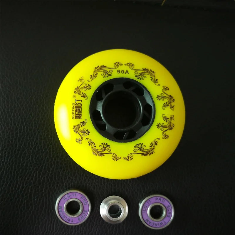 Branded SKATING 3rd 90A inline skates wheel Braking roller Blade rodas Slide Skating Ruedas for Sliding paiting