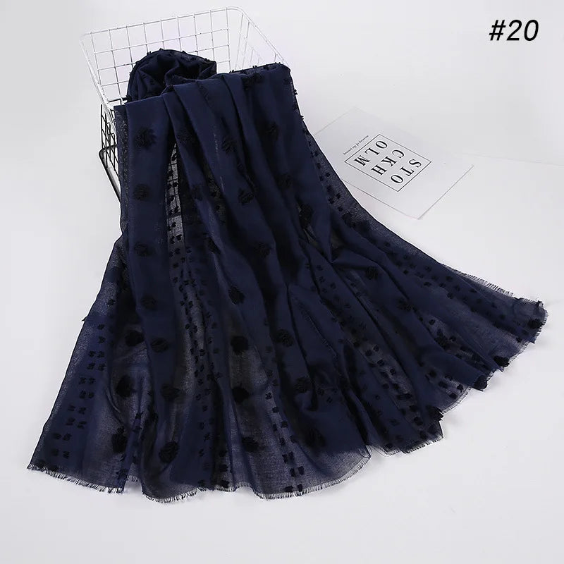 New islamic Hijab Femme Musulman Malaysia Hijabs Flocked Bubble Fashion Scarf Hijab For Muslim Women Stretch Headscarf