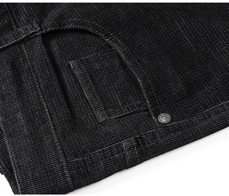 Spring Autumn New Men Pants Corduroy Fabric Comfortable Soft Casual Business Office Male Trousers Khaki Apricot Black Blue