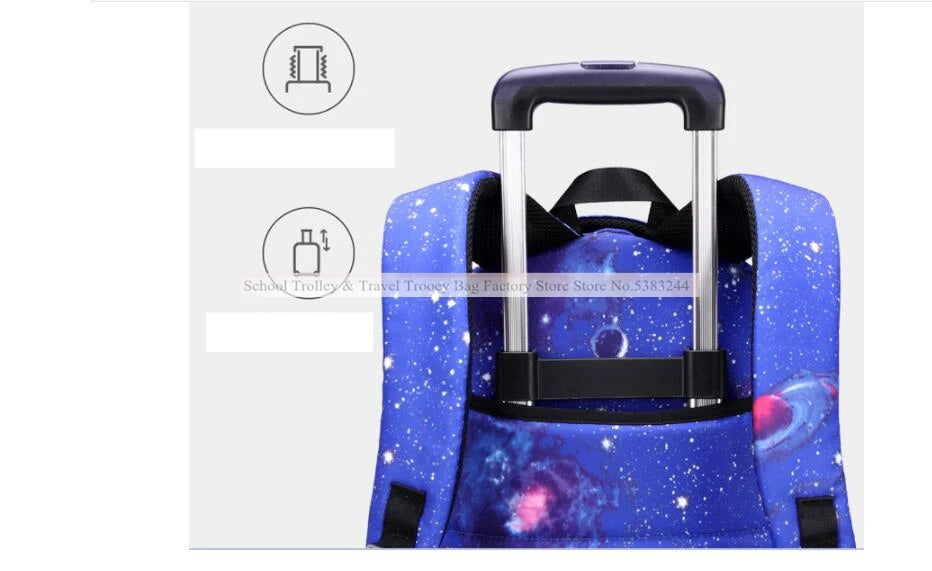 Schoolbag with wheels School wheeled backpack for boys Children School trolley bags travel luggage School Rolling backpack Bags