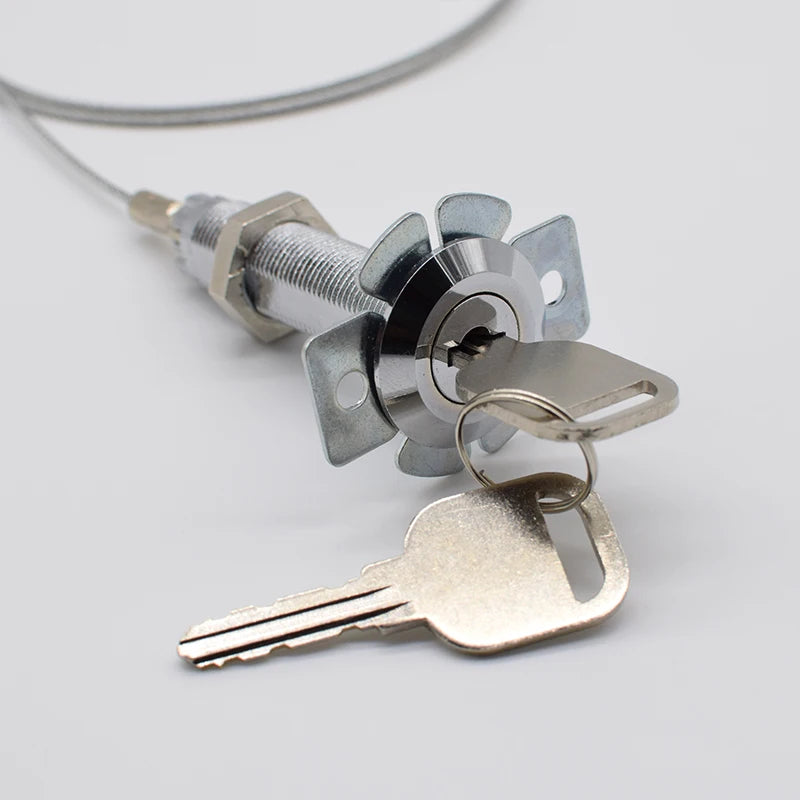 Garage door emergency lock core pulling lock steel cable pulling lock for Automatic garage door