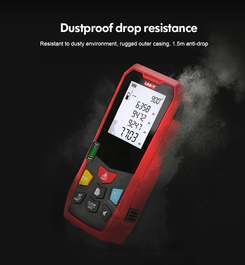 UNI-T Handheld Laser Rangefinder Distance Meter 40M 60M 80M 100M Medidor Laser Tape Build Measure Device Electronic Ruler