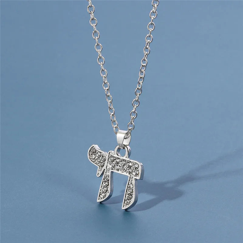 Men Women Necklace Egyptian Chai Symbol Chain Pendant High Quality Fashion Judaica Jewish Religious Jewelry Necklace