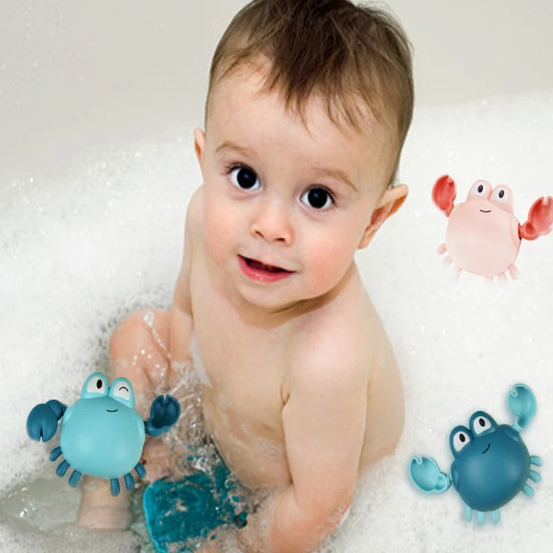 New Baby Bath Toys Cartoon Kids Learning Cognition Cute Animal Swimming Frogs Tortoise Crab Classic Baby Water Toy For Children