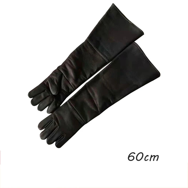 Leather Pet Gloves Anti-grasping Anti Bite Protective Cowhide Gloves Cat Dog Gardening Work Gloves Pets Training Handling Gloves