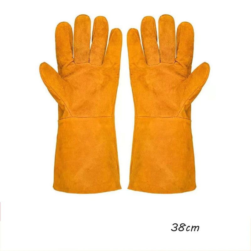Leather Pet Gloves Anti-grasping Anti Bite Protective Cowhide Gloves Cat Dog Gardening Work Gloves Pets Training Handling Gloves