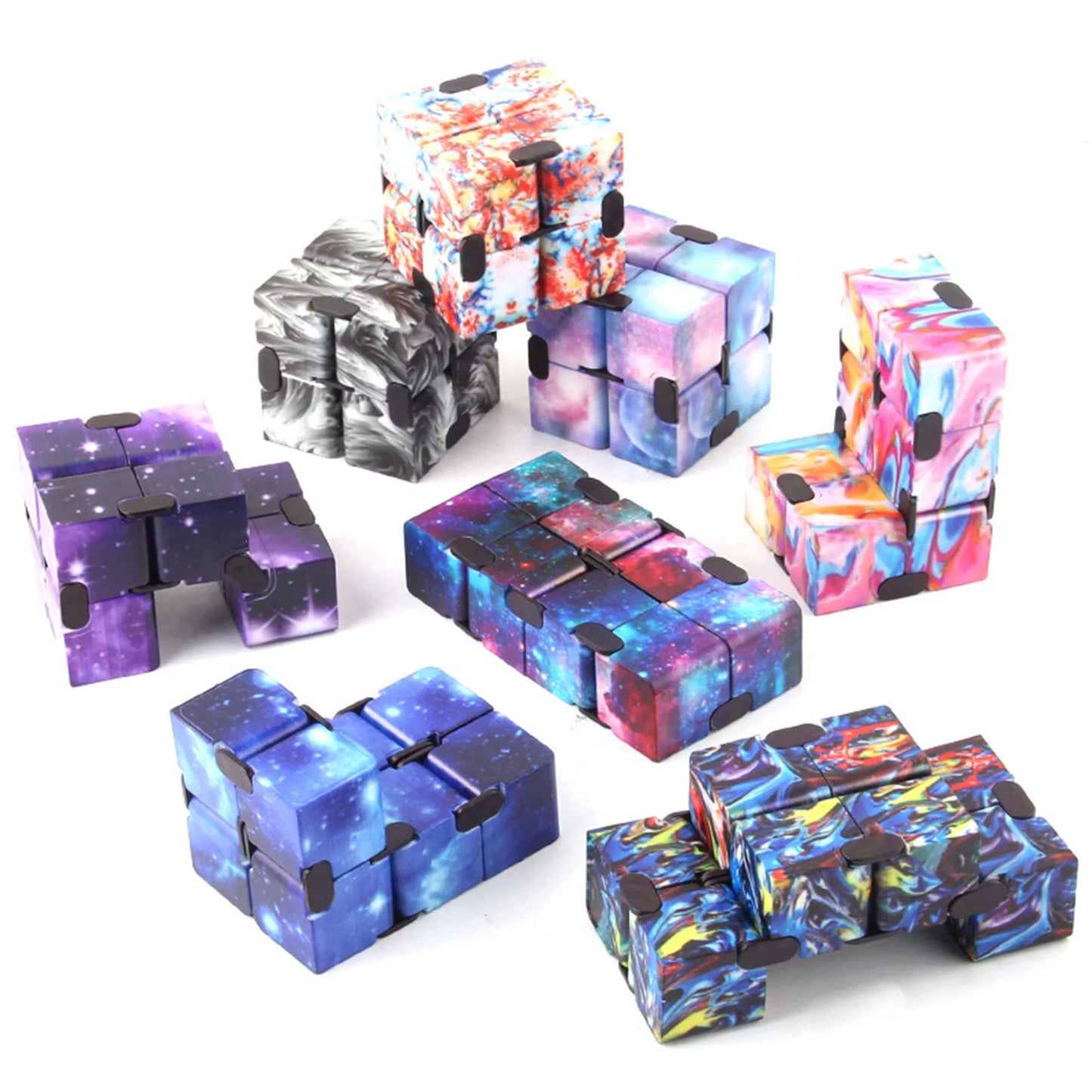 2024 New Fidget Toy Autism Anti Stress Relief Infinity Cube Magic Cube Office Flip Cubic Puzzle Stop Stress Reliever Autism Toy