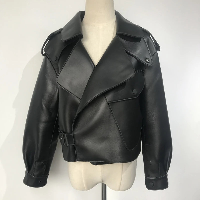 Pink Java QC20003   new arrival real leather jacket  women coat genuine sheep leather coat luxury fashion hot sale dress