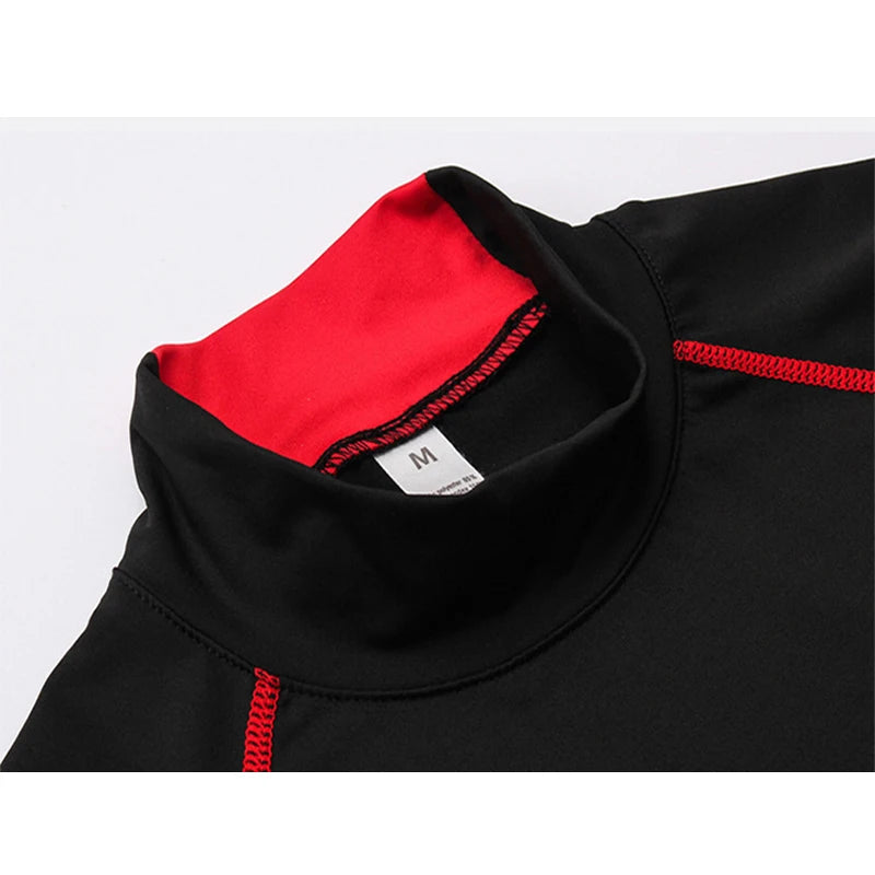 Thermal Underwear Sets Men High Collar Winter Long Johns Thermo Underwear Compression Sweat Quick Drying Thermal Clothing