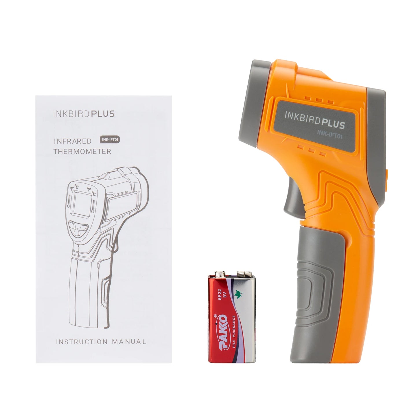 Inkbird INK-IFT01 Laser Infrared Thermometer Non-Contact Digital Temperature Gun Instant Read Thermometer for Industrial&Kitchen