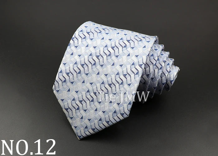 100% Silk Tie 8 cm Stripe Necktie High Quantity Plaid Ties For Men Slim Cravat Neckties Business Meeting Suit Dress Gravatas