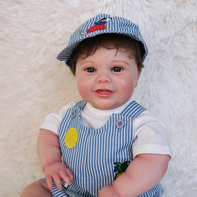 50CM Reborn Baby Doll Newborn Boy Baby Full Boy Silicone Lifelike Real Soft Touch High Quality Handmade Art Doll