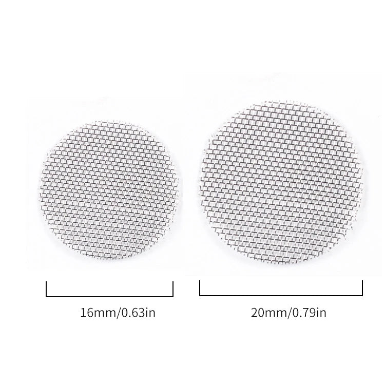 50pcs Smoking Tobacco Metal Filters Pipe Screen Gauze Thickened Multifunctional Hookah Water Pipe Stainless Steel Net Wholesale