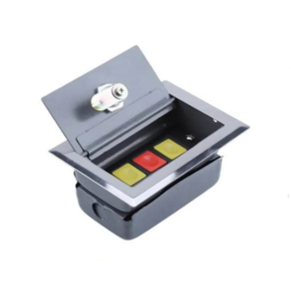 Up Down Stop 3 Button Roller Shutter Garage Door Switch Cassette Cover + Key