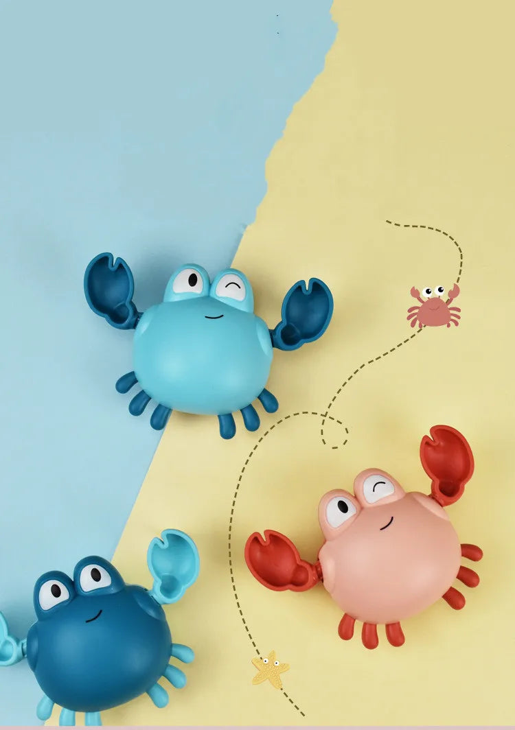 New Baby Bath Toys Cartoon Kids Learning Cognition Cute Animal Swimming Frogs Tortoise Crab Classic Baby Water Toy For Children