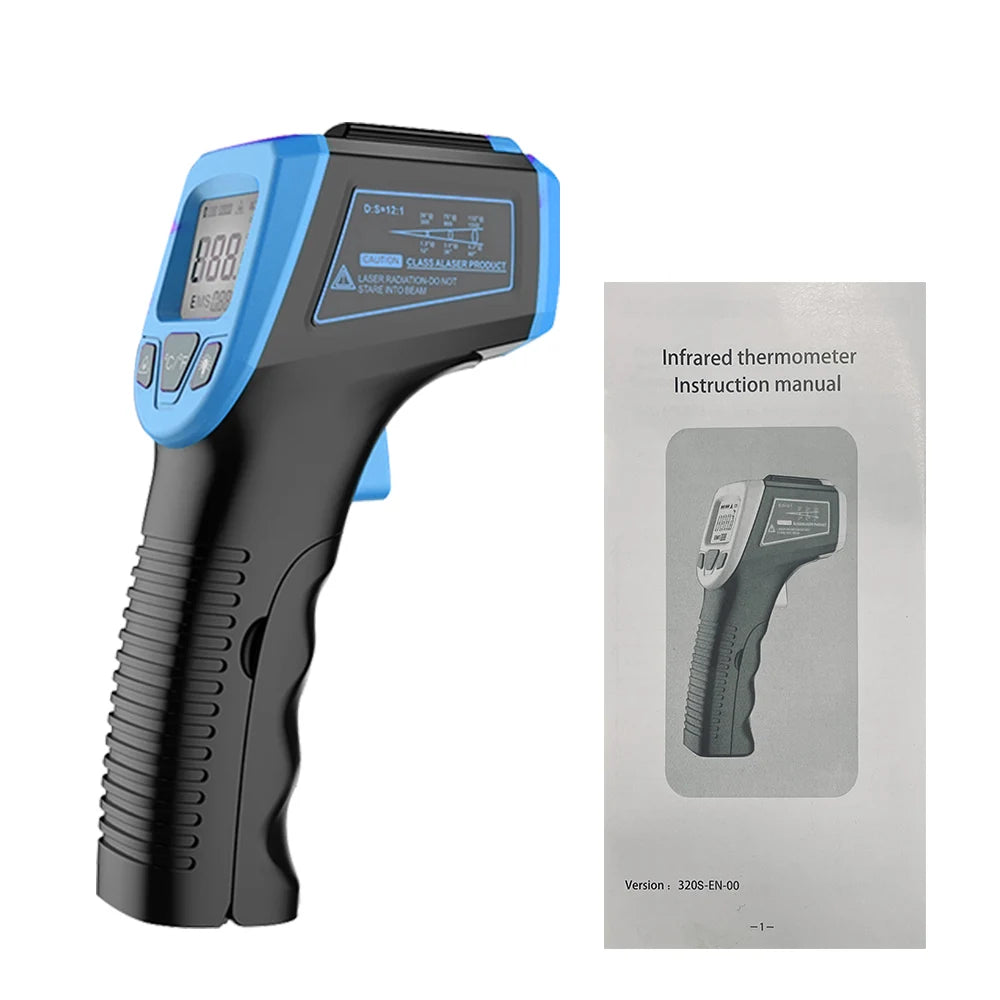 LCD Industrial Electronic Thermometer NonContact -50~600°C Digital Laser Temperature Meter Gun Laser Point Infrared Thermometer