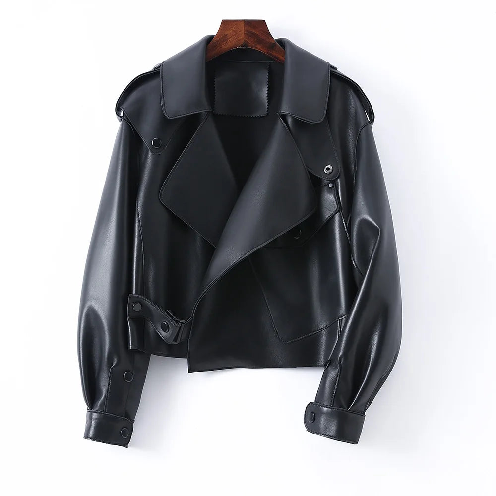 2025 26 Colours Women's Genuine Leather Jacket New Fashion Real Leather Coat Lady Autumn Winter Sheepskin Leather S7547