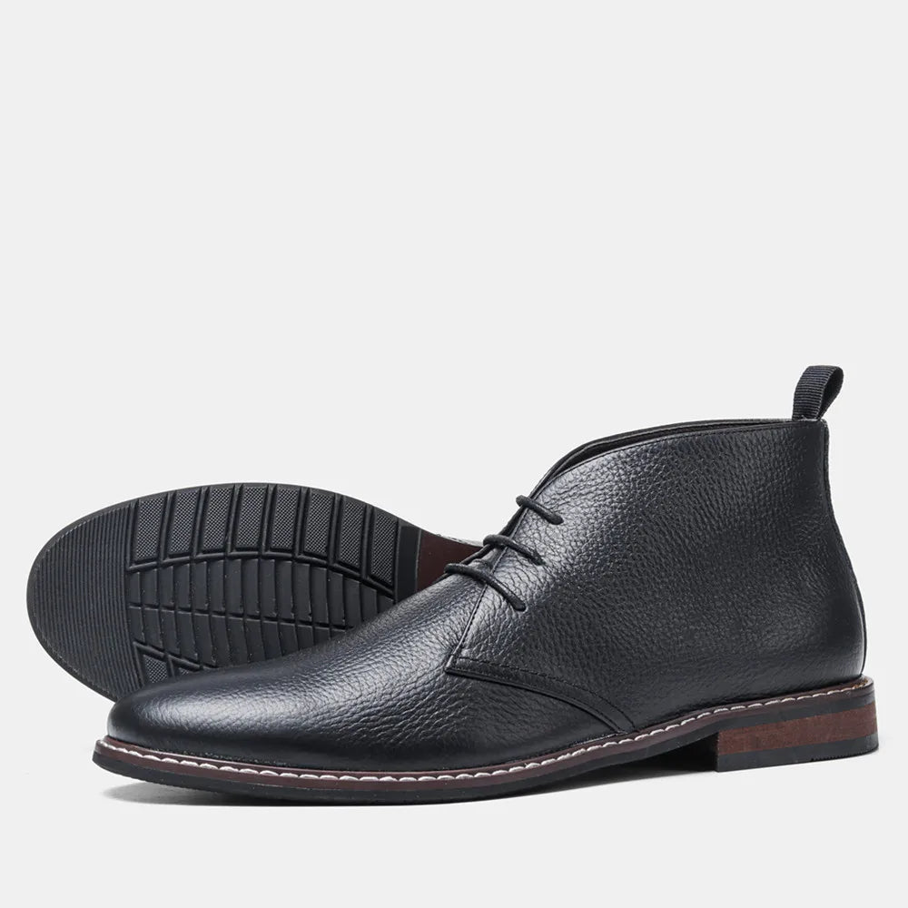 Genuine Leather  Men Boots Fashion Comfortable 2023 Brand Ankle Leather Boots #KD585