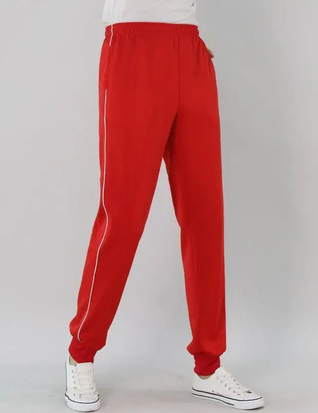 2023 Summer Men's Casual Sweatpants Men Jogger Basic Trousers Tracksuit Side Stripe Bottoms Breathable Sportswear Track Pants