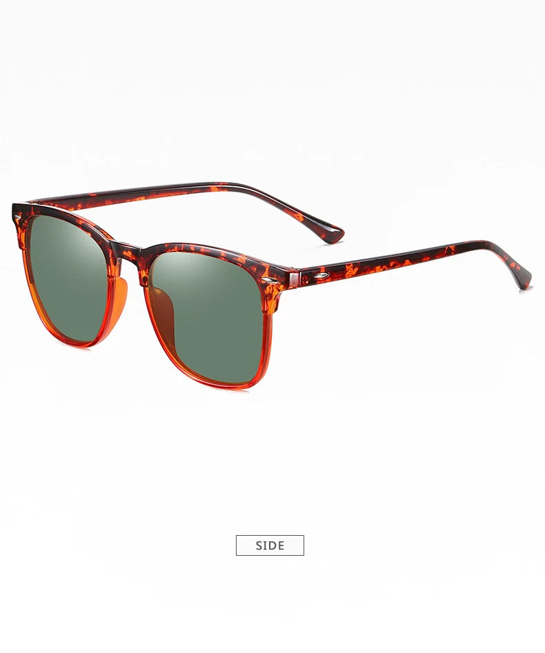 Vintage Polarized Sunglasses Men Women Brand Design Eye Sun Glasses Semi Rimless Classic  Shades Oculos De Sol UV400