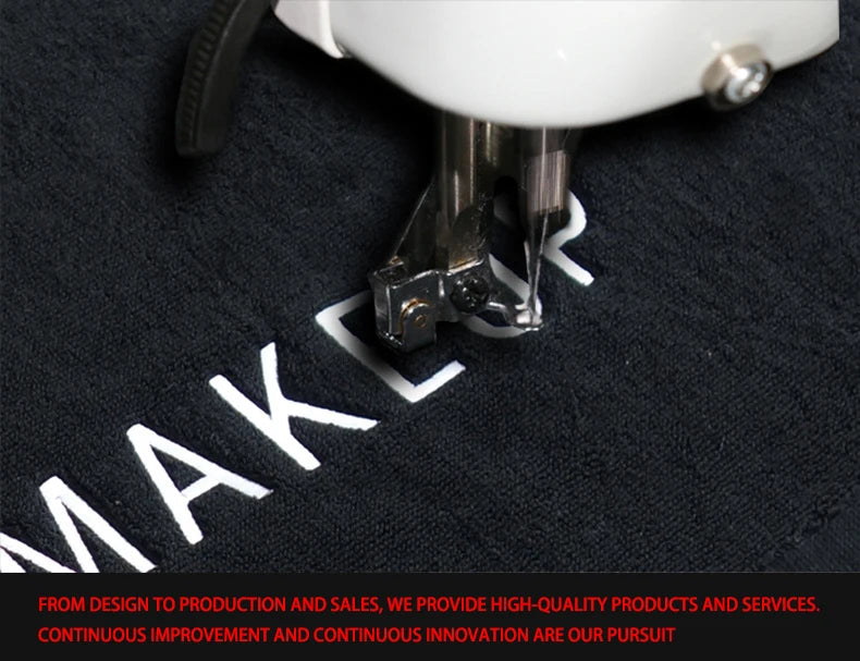 Black & White Cotton Bath & Hand Towels Custom Embroidery Logo Free Design Personalized for Hotels Resorts B&Bs Salons Spas Mass